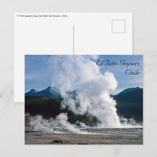 Cartão Postal El Tatio Geysers perto de San Pedro de Atacama - C (Frente/Verso)