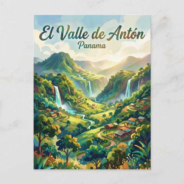 Cartão Postal El Valle de Antón Panamá (Frente)