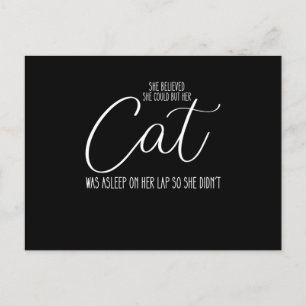 Cartão Postal Ela Acreditava Que Conseguia Mas Seu Gato Estava D