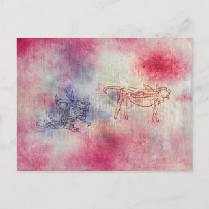 Cartão Postal Ela Bellows, nós tocamos, 1928 por Paul Klee