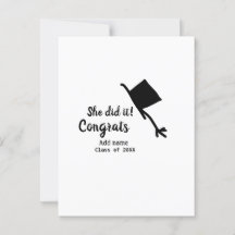 Ela conseguiu parabéns formatura adicionar nome do