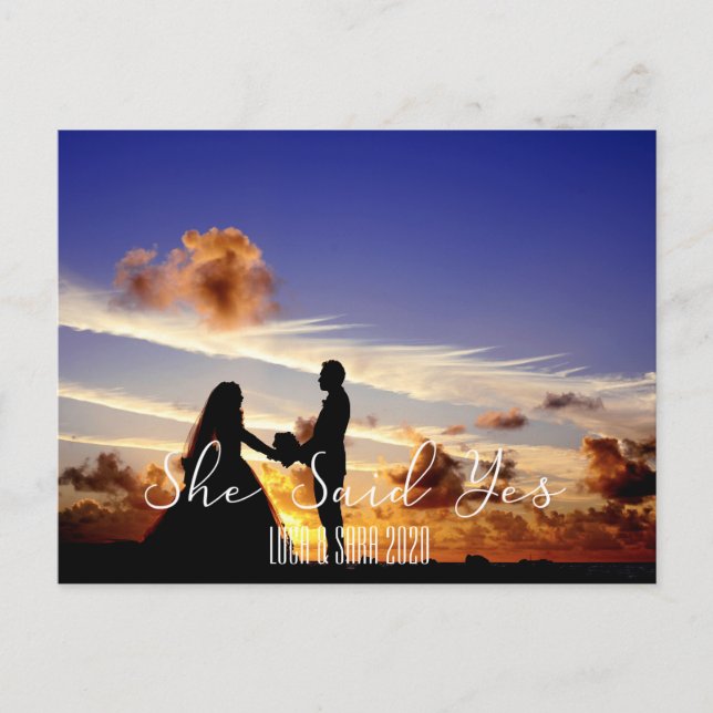 Cartão Postal Ela Disse Sim (Frente)