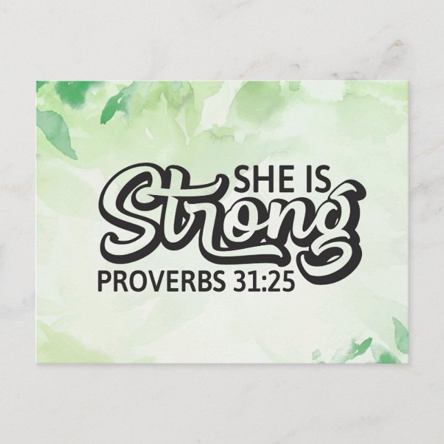 Cartão Postal Ela é forte (Frente)