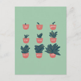 Cartão Postal "Ela é grata por um crescimento lento e constante"