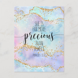 Cartão Postal Ela é Muito Mais Preciosa Que, Provérbios 31:10