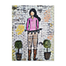 Ela é tesourada. Mídia mista original