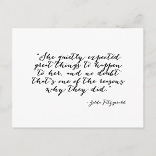 Cartão Postal Ela esperava calmamente coisas excelentes