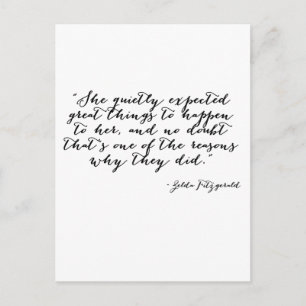 Cartão Postal Ela esperava grandes coisas silenciosamente