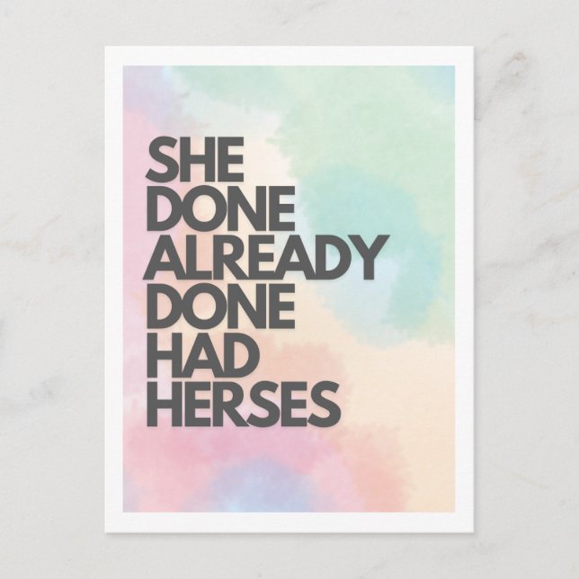 Cartão Postal Ela Já Fez O Cartão-Postal De Arrasto De Hersas (Frente)