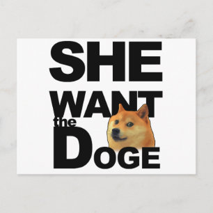 Cartão Postal Ela quer o Doge