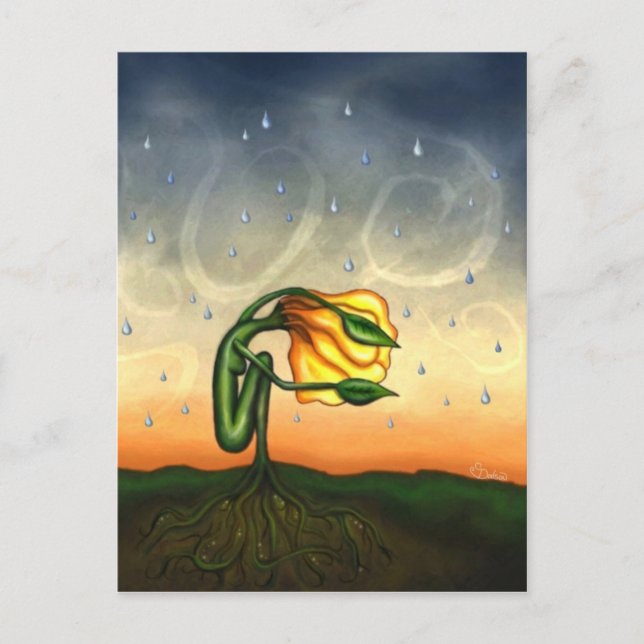 Cartão Postal Ela sonha com dias ensolarados (Frente)