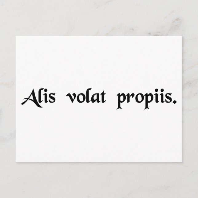 Cartão Postal Ela voa com as suas próprias asas (Frente)