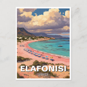 Cartão Postal Elafonisi Elafonissi Beach Crete Grécia