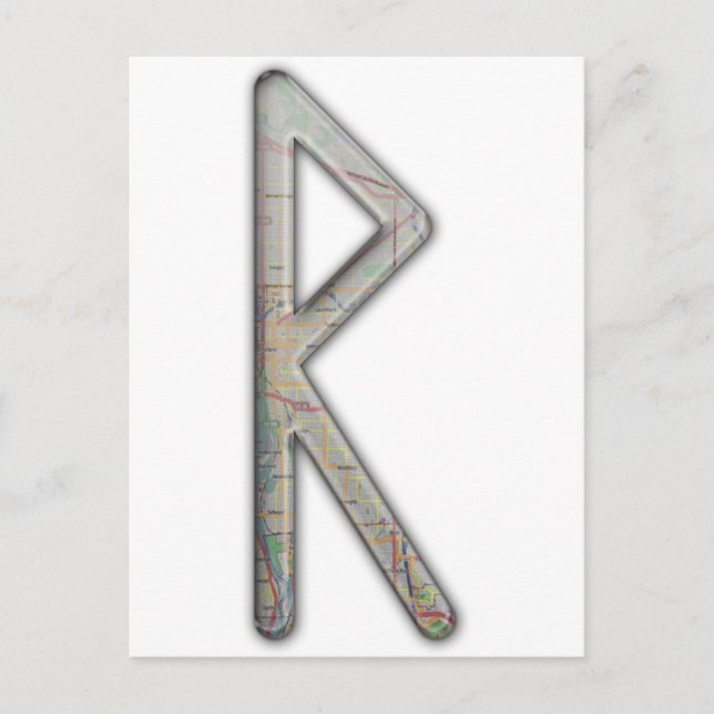 Cartão Postal Elder Futhark Rune Rad (Frente)