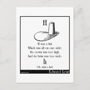 Cartão Postal Ele era um chapéu