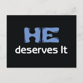 Cartão Postal Ele merece o cartão-postal