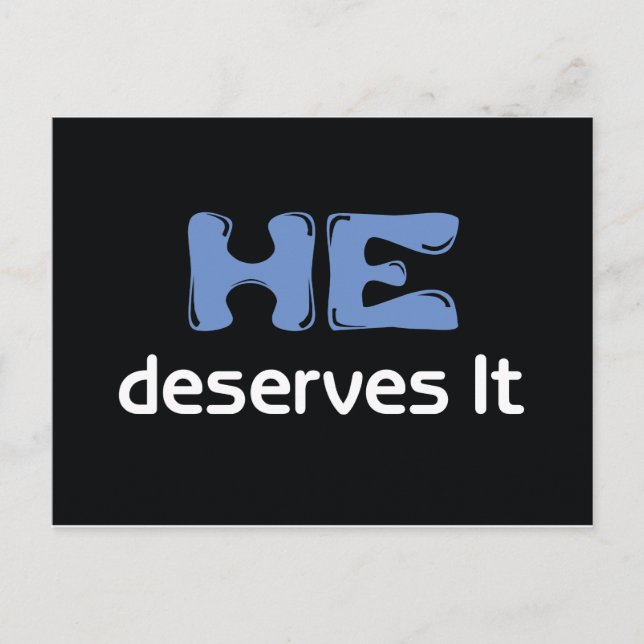 Cartão Postal Ele merece o cartão-postal (Frente)