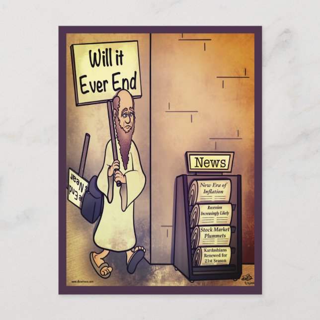 Cartão Postal Ele nunca terminará a Poster (Frente)