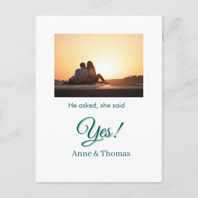 Cartão Postal Ele perguntou que ela disse que sim, foto usada co (Frente)