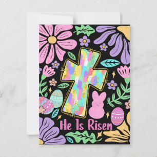 Cartão Postal Ele ressuscitou a páscoa cristã feliz Jesus Deus a