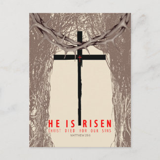 Cartão Postal Ele Ressuscitou Cristo Morreu Por Nossos Pecados C
