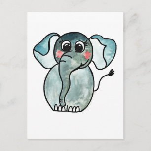 Cartão Postal Elefante