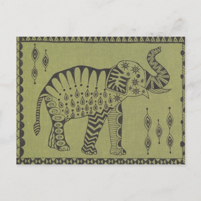 Cartão Postal Elefante Africano (Frente)