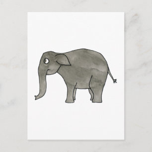 Cartão Postal Elefante Asiático.