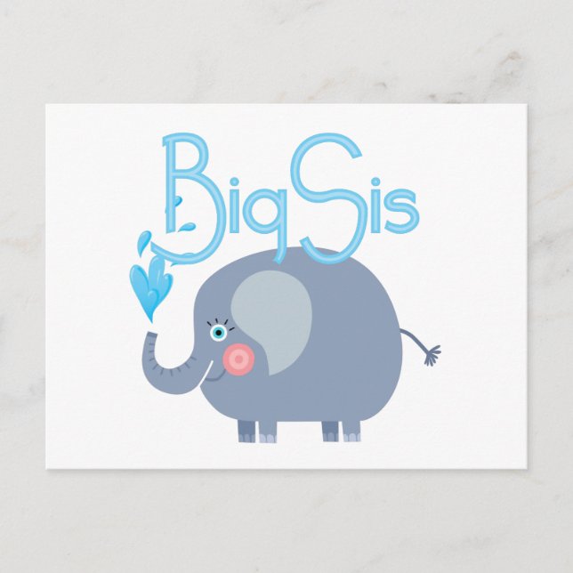 Cartão Postal Elefante Big Sis (Frente)