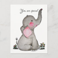 Elefante De Bebê Cinto De Água Com Flores Pequenas