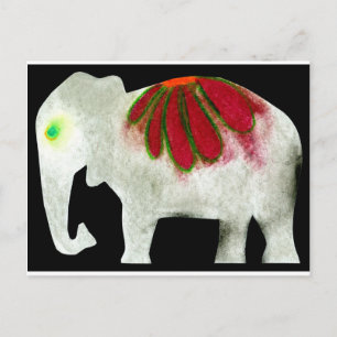 Cartão Postal Elefante de energia do ventilador