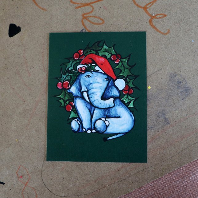 Cartão Postal Elefante de Natal (Criador carregado)