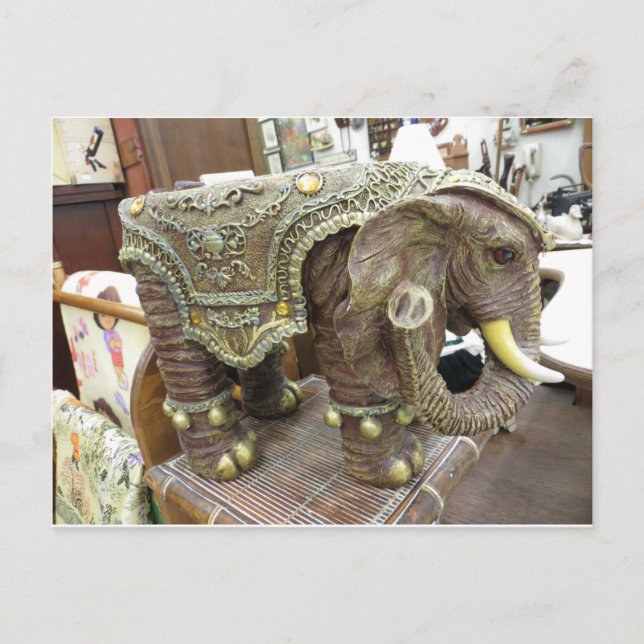 Cartão Postal Elefante Decorativo (Frente)