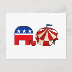 Cartão Postal Elefante do Circo Republicano