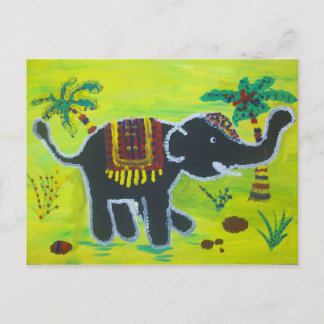 Cartão Postal Elefante engraçado
