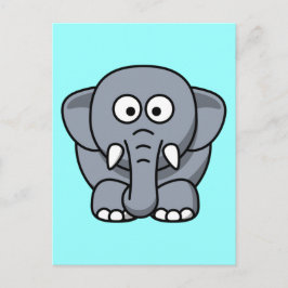 Cartão Postal Elefante Engraçado