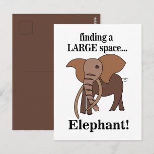 Cartão Postal Elefante Engraçado