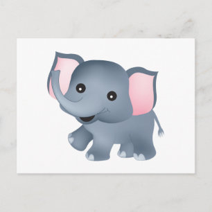 Cartão Postal Elefante Fofo