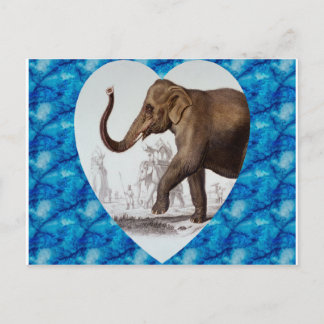 Cartão Postal Elefante Love