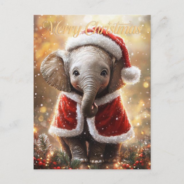 Cartão Postal Elefante Natal (Frente)