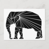 Elefante negro geométrico