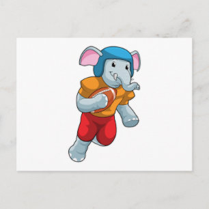 Cartão Postal Elefante no Esporte Futebol