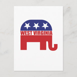 Cartão Postal Elefante Republicano da Virgínia Ocidental