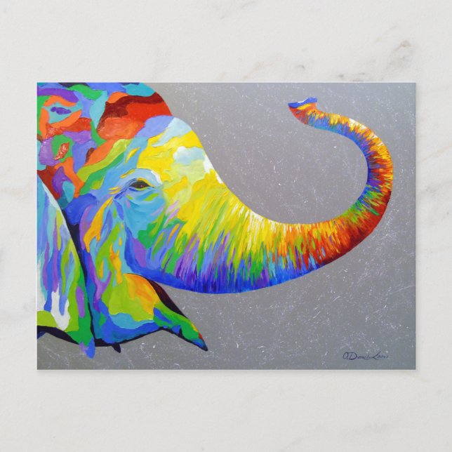 Cartão Postal Elefante sorridente (Frente)