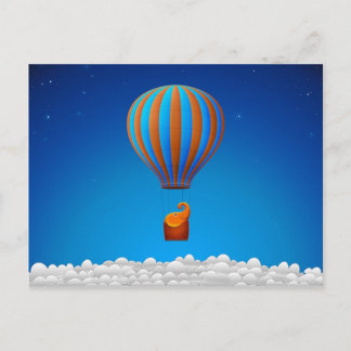 Cartão Postal Elefante Voador