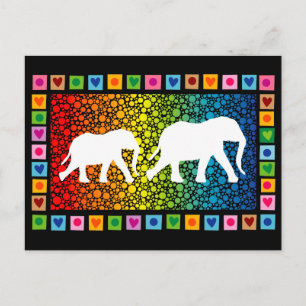 Cartão Postal Elefantes brancos
