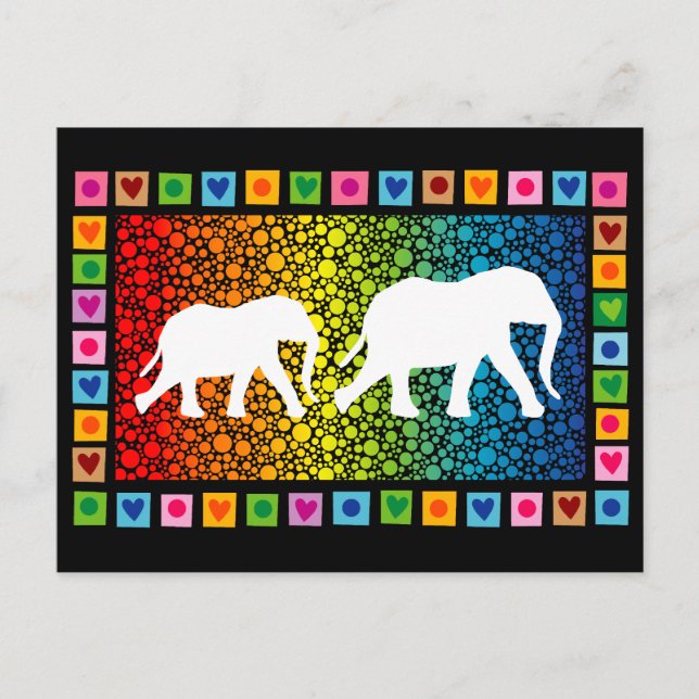 Cartão Postal Elefantes brancos (Frente)