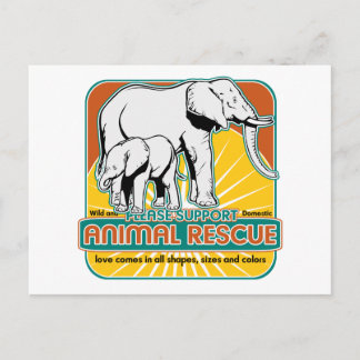 Cartão Postal Elefantes de salvamento de animais