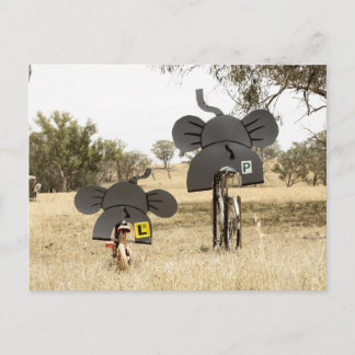 Cartão Postal Elefantes em Bikes