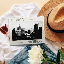 Cartão Postal Elegância Atemporal de Detroit, Michigan